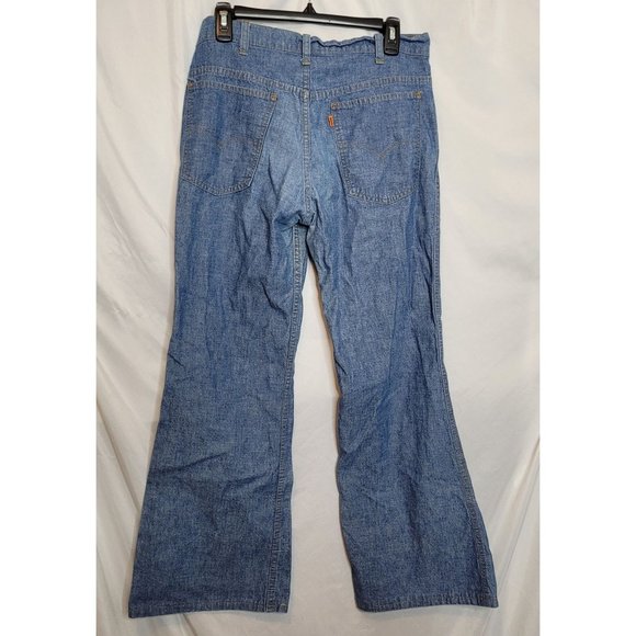 Levis Orange Tab Bell Bottoms 696 Light Weight 1975 Talon Zipper 12 Button - Picture 8 of 14